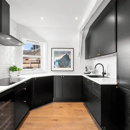 Large Penthouse With Roof Terrace אוסלו